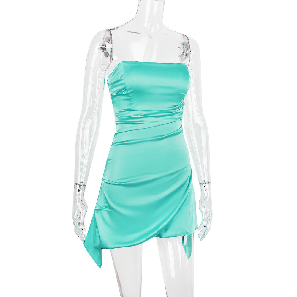 AIIZIE STRAPLESS CORSET DRESS IN GREEN - product image
