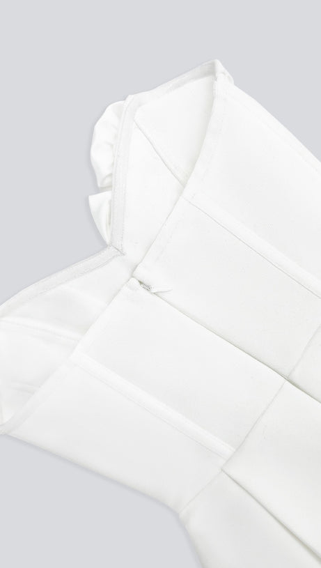 MINI ABITO CON BENDAGGI DECORATI CON FIORI 3D