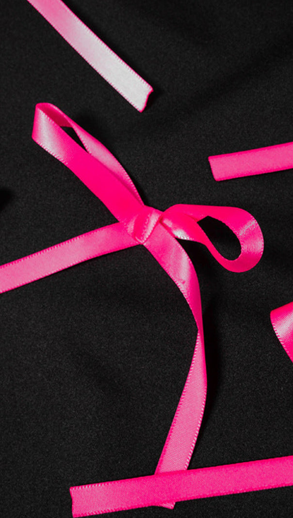 AIIZIE STRAPLESS BOW MINI DRESS - product image