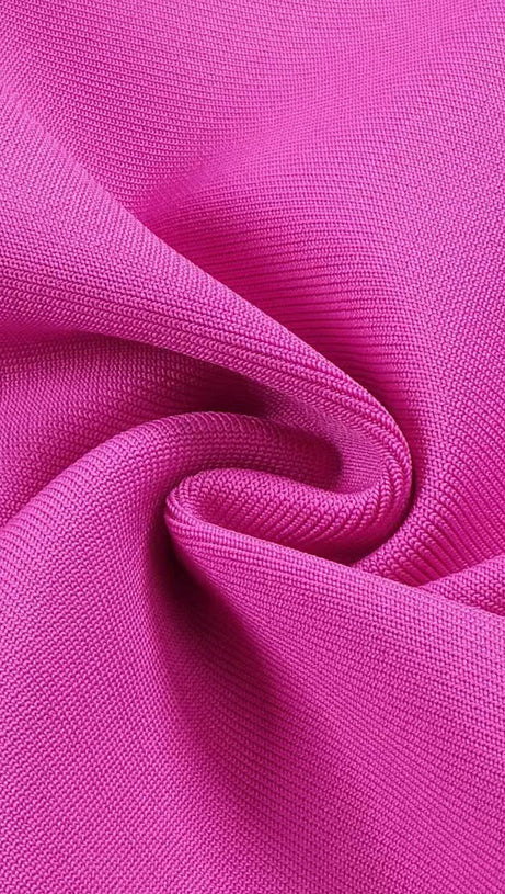 STRAPLESS HOLLOW OUT MAXI BANDAGE DRESS