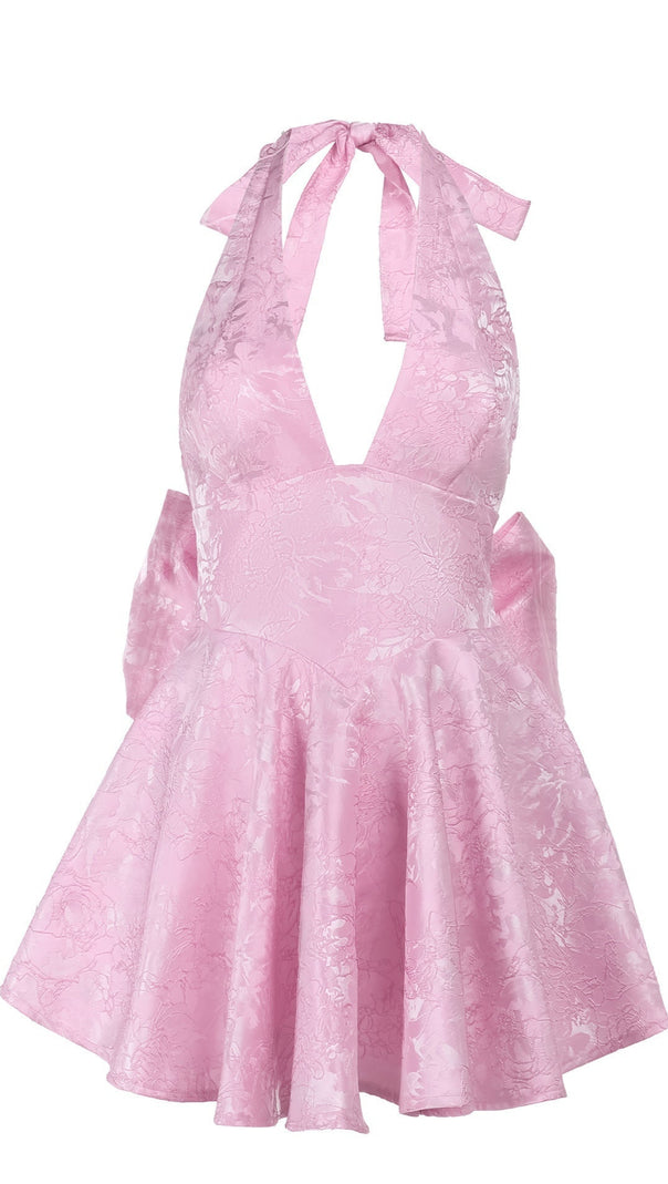AIIZIE DEEP V-NECK SHORT FLORAL HOMECOMING DRESS - product image