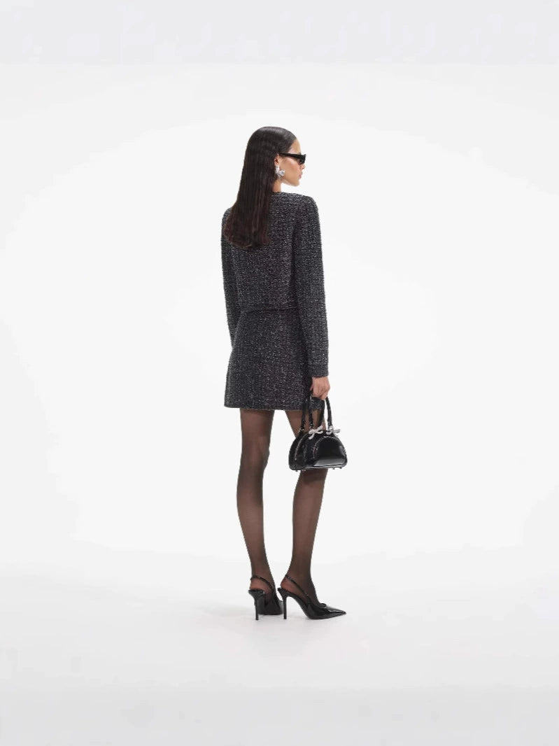 AIIZIE BLACK TEXTURED DENIM JACKET - product image