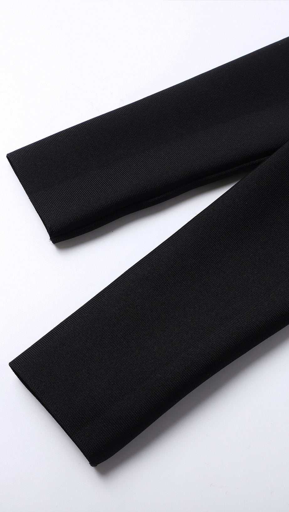 ALISA PEARL FLOWER EMBELLISHED BANDAGE MINI DRESS IN BLACK