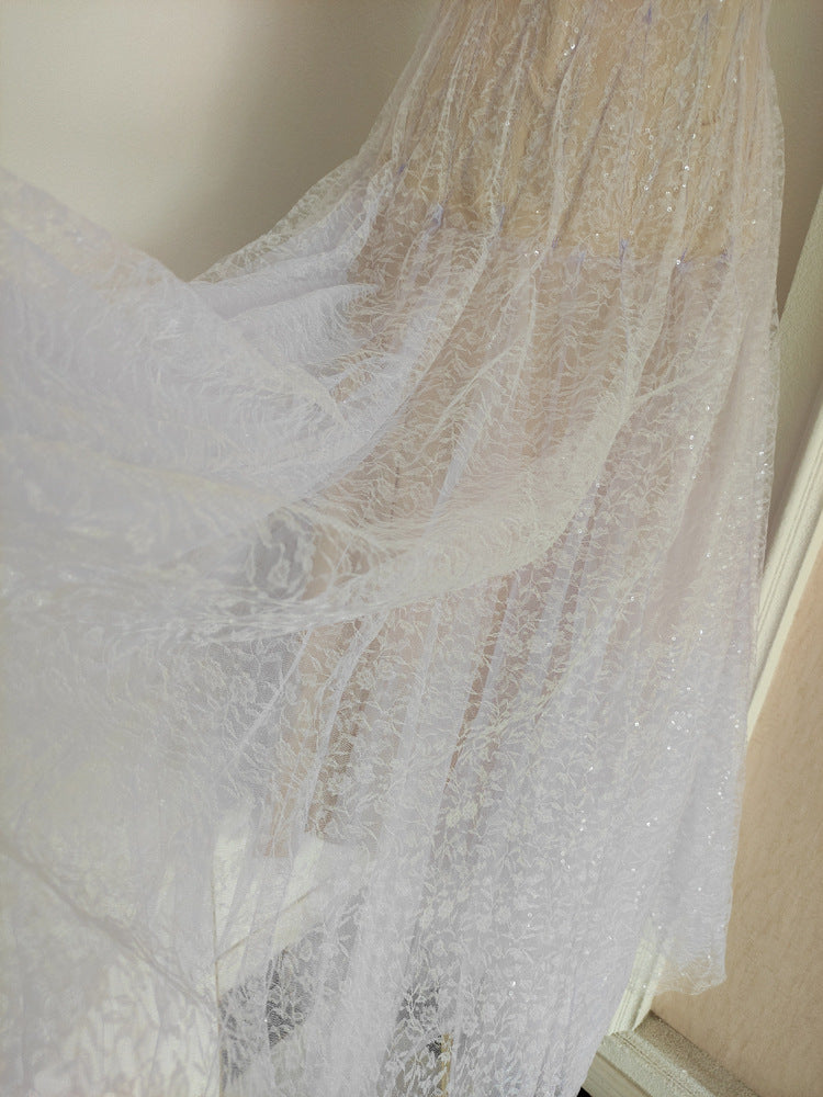 AIIZIE CAROL DRAPED LACE MAXI DRESS IN VIOLET - product image