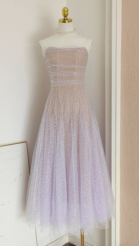 CAROL DRAPED LACE MAXI DRESS IN VIOLET