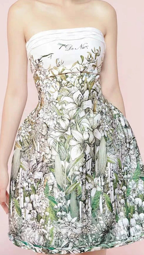 MINI ABITO IN TESSUTO RITORTO CON SCOLLO DRITTO A TRAPEZIO