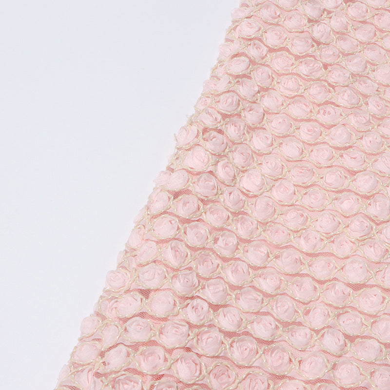 SYLVIA PINK – Ärmelloses Midikleid mit Stickereien