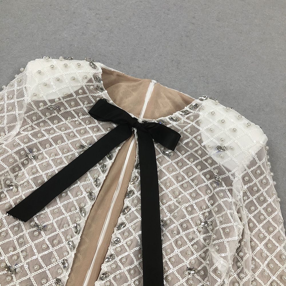 AIIZIE SEXY TUBE TOP MINI DRESS WITH PEARL EMBELLISHMENT - product image