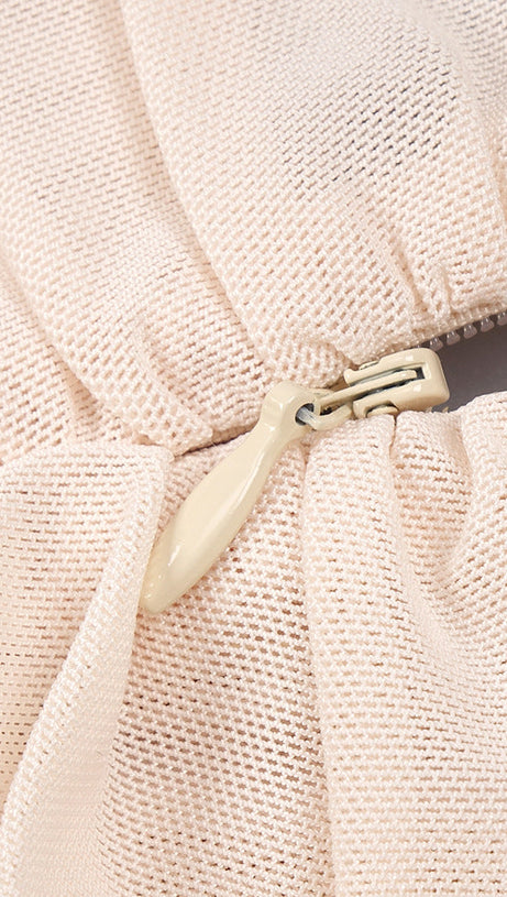 XANTHE APRICOT 3D FLOWER RUCHED MESH JUMPSUIT