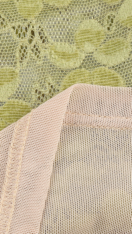 Grüne Midikleider mit Spitze und Kristallen