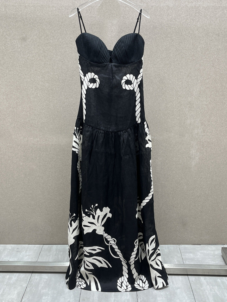 AIIZIE LAWEREY PRINT LINEN MAXI DRESS - product image