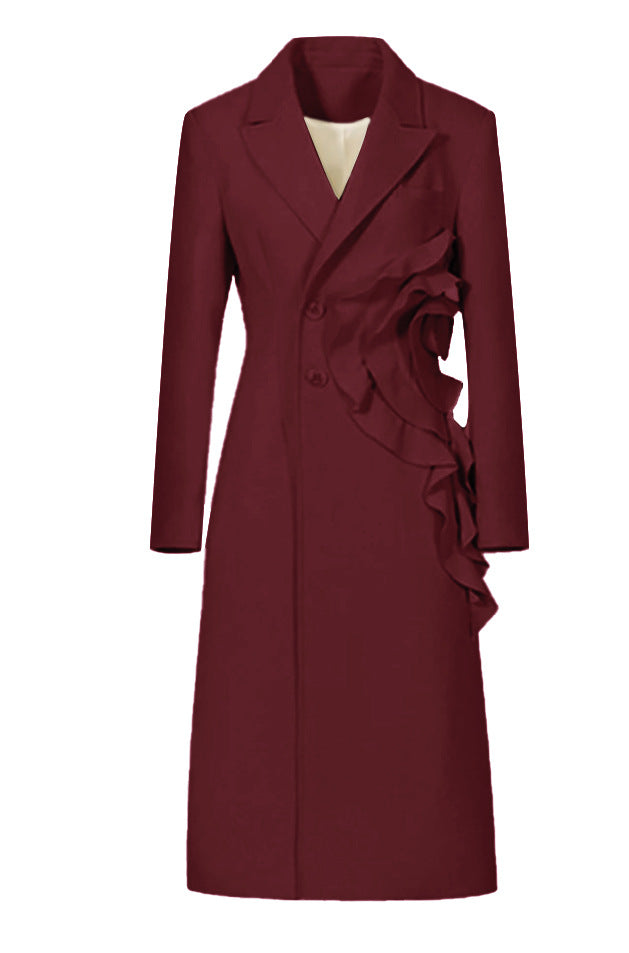 CAPPOTTO IN DENIM CON VOLANT A FIORI ALLARD