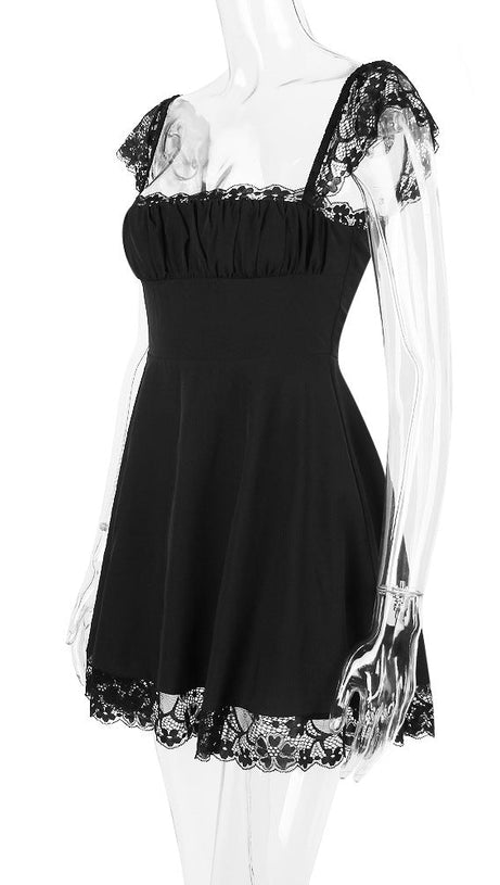 MINI ABITO IN PIZZO DI RASO