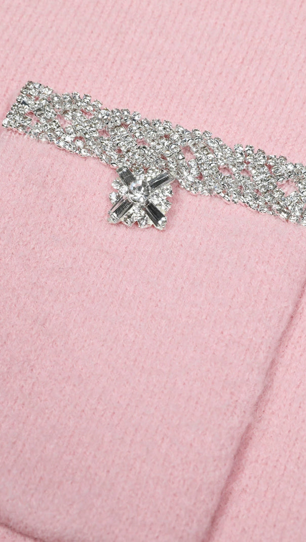 AIIZIE KNITTED MIDI SKIRT IN PINK - product image