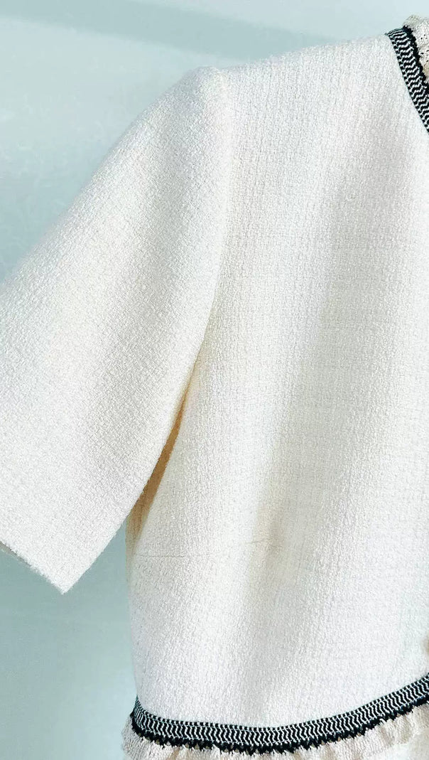 AIIZIE POLLY APRICOT RUFFLE TRIM COLLAR MINI DRESS - product image