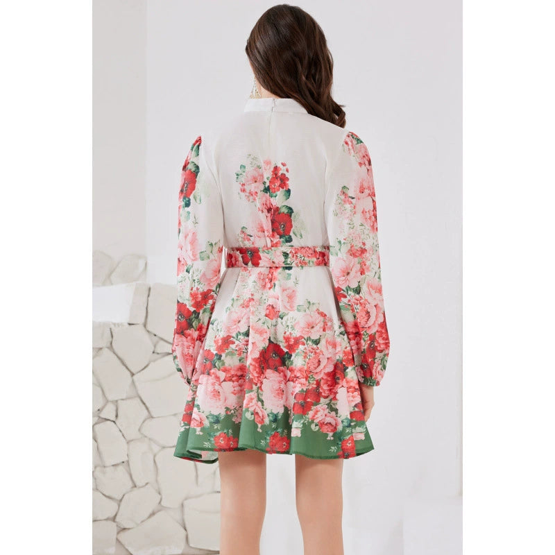 ISABELLA FLORAL PATTERN MINI DRESS
