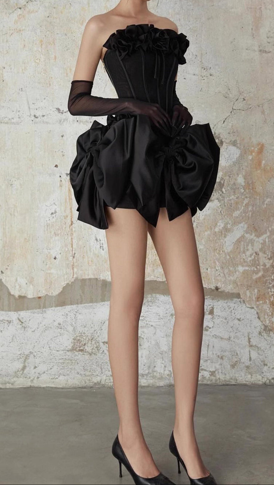 PATRICIA FLOWER BOW CORSET SKIRT SET