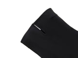 Deep V tube top ostrich feather hip-wrapped mini dress black