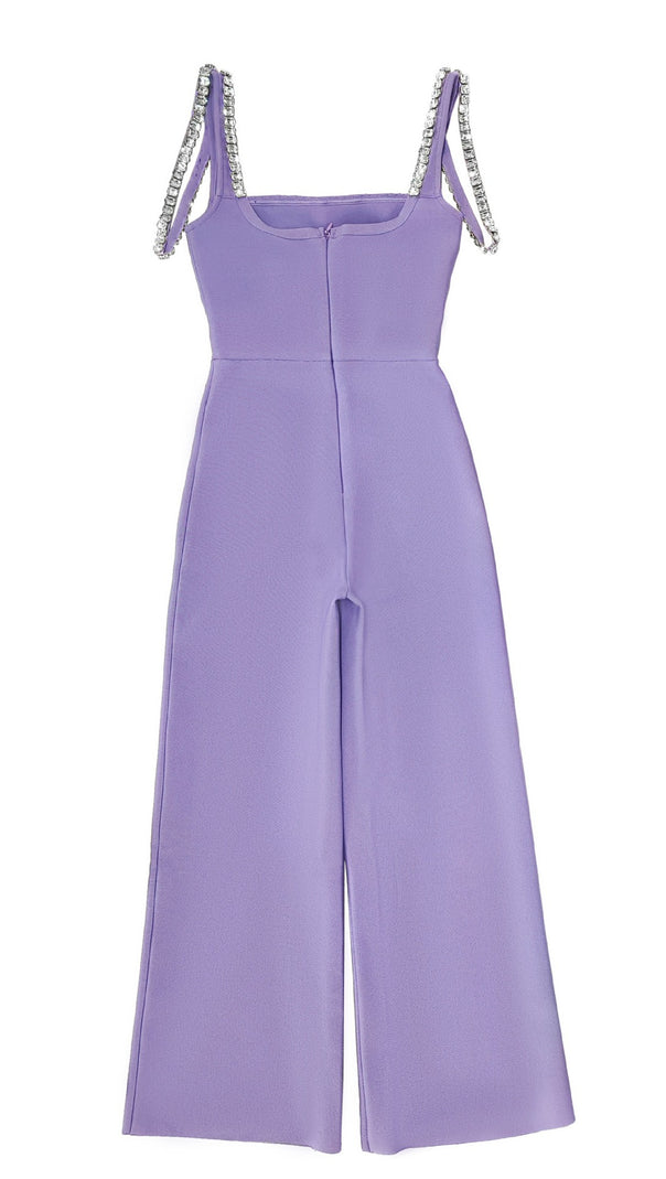 AIIZIE PURPLE JUMPSUIT WITH WIDE - LEG PANTS - product image