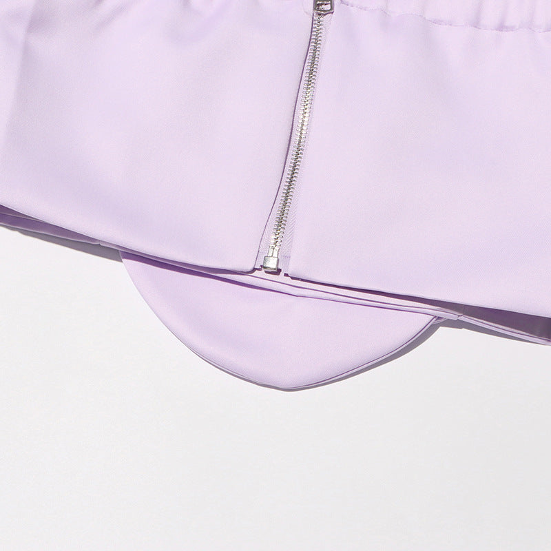 3D BLUMEN TOPS IN LILA