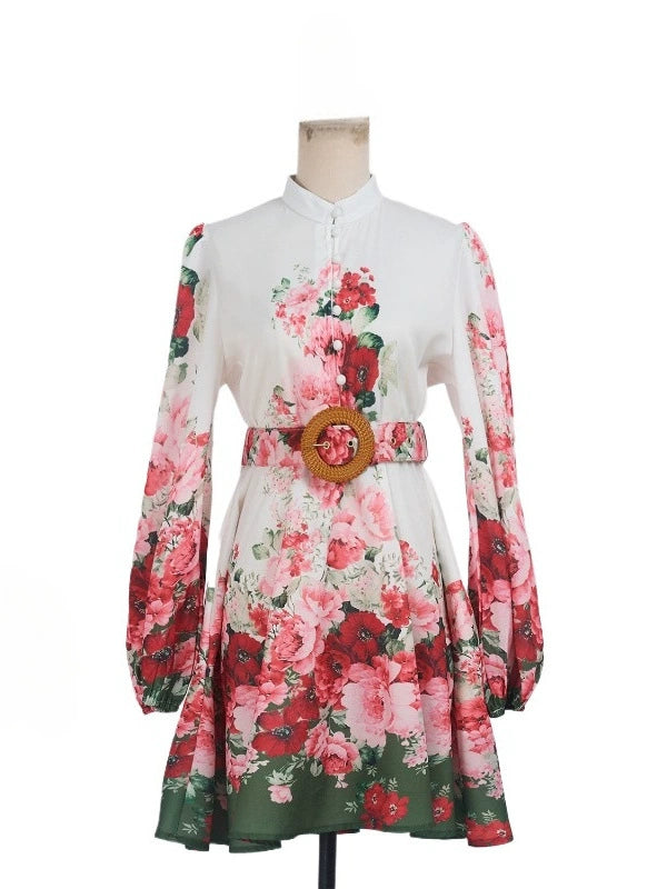 ISABELLA FLORAL PATTERN MINI DRESS