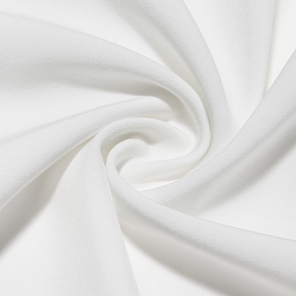 MINI ABITO CON CORSETTO IN PIZZO BIANCO 