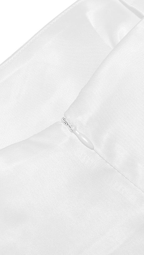 SATIN VINTAGE CREAM MINI DRESS