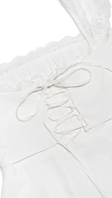 MINI ABITO IN PIZZO DI RASO