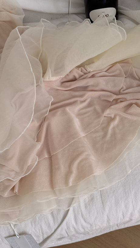 ROUND NECK SLEEVELESS RUFFLED MINI DRESS