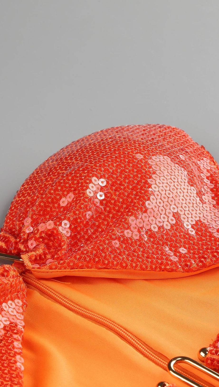 STRAPLESS MIDI DRESS WITH GOLD HARDWARE CUT-DETAIL