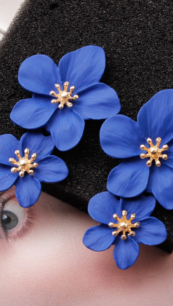 DOPPELTE BLUMENOHRRINGE 