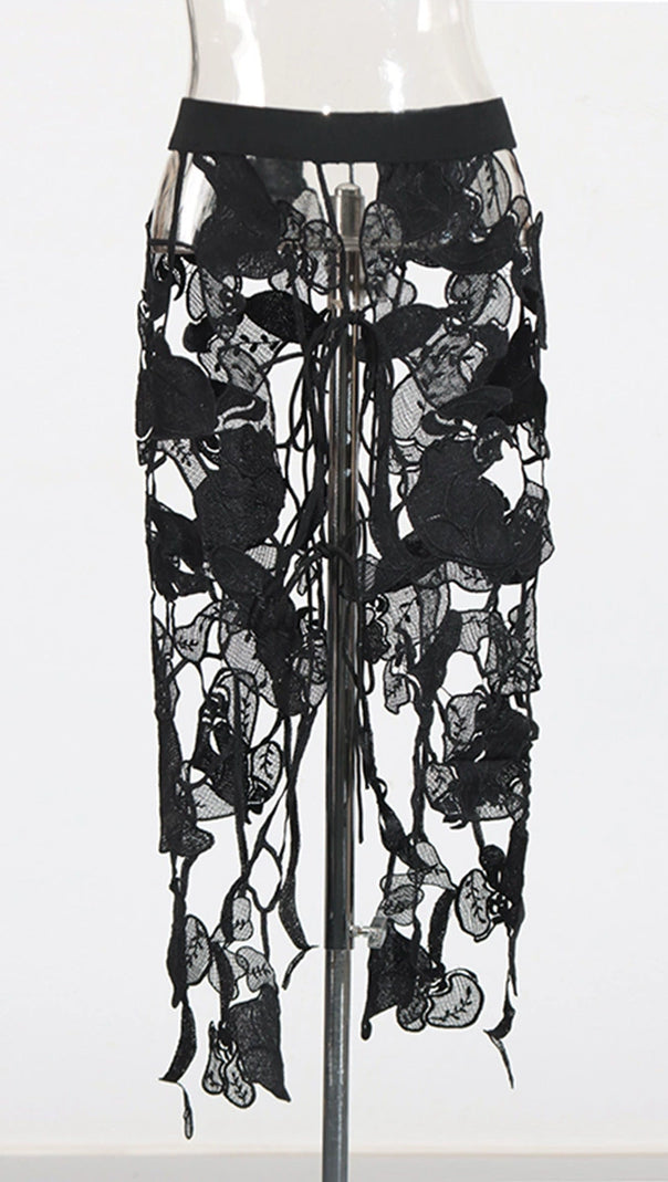 AIIZIE HOLLOW OUT EMBROIDERY SKIRT - product image