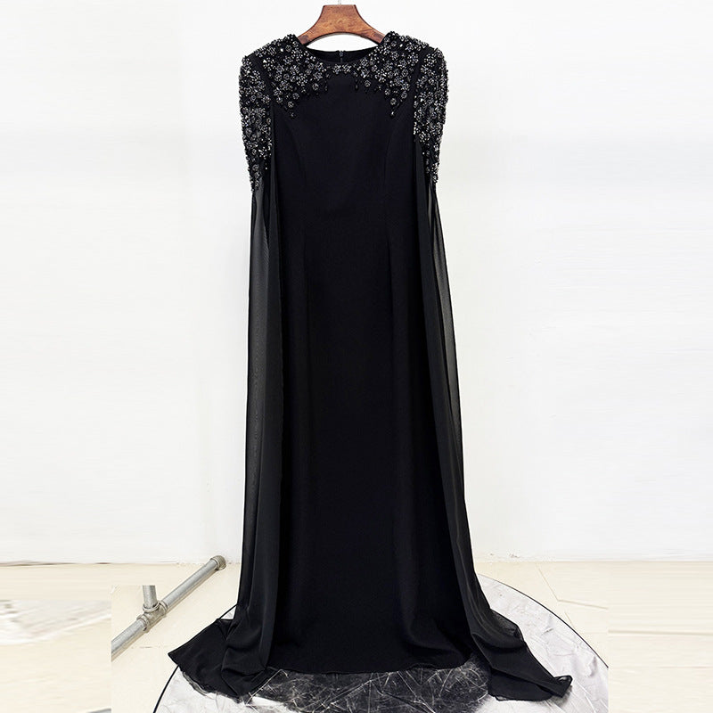 white diamond long sleeve maxi dress