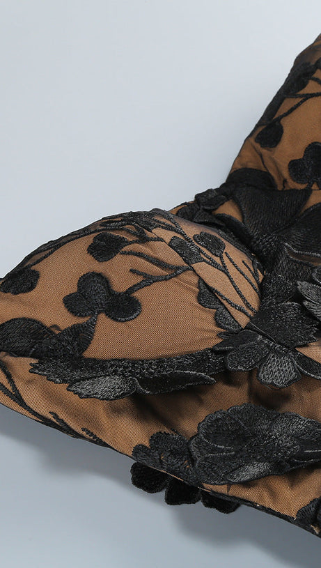 JASMINE STRAPLESS BLACK MAXI DRESS