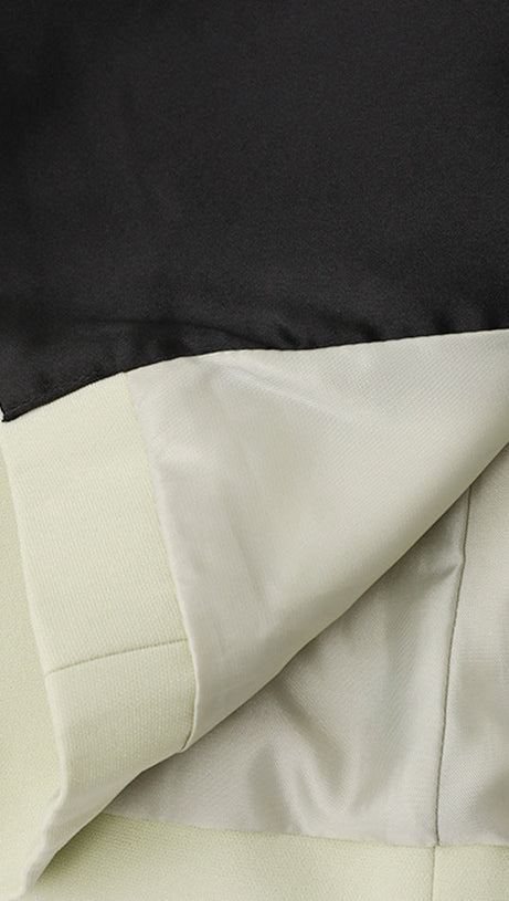 SOPHIA V-NECK DOUBLE-BREASTED JACKET SKIRT IN GREEN