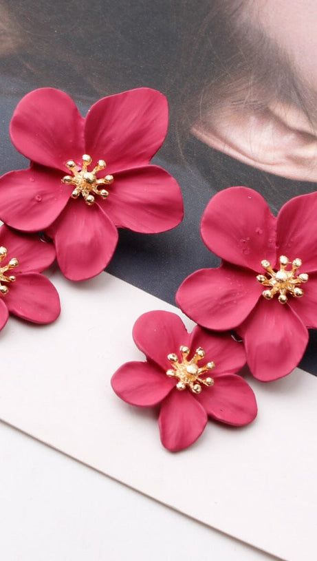 DOUBLE FLOWER EARRINGS