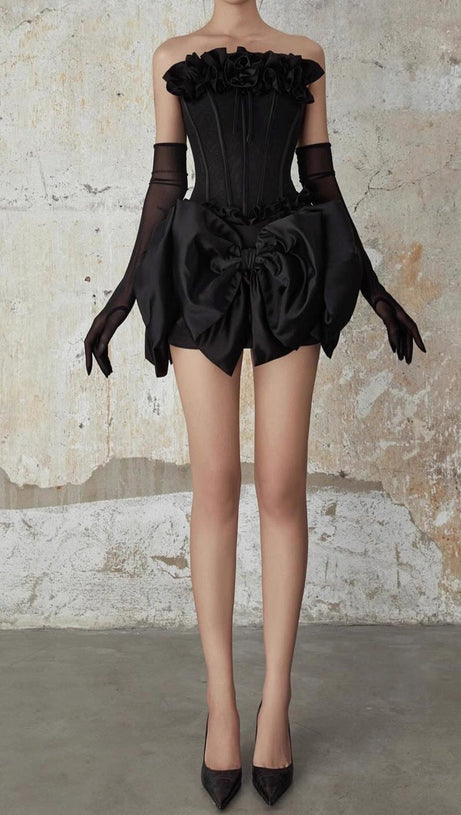 PATRICIA FLOWER BOW CORSET SKIRT SET