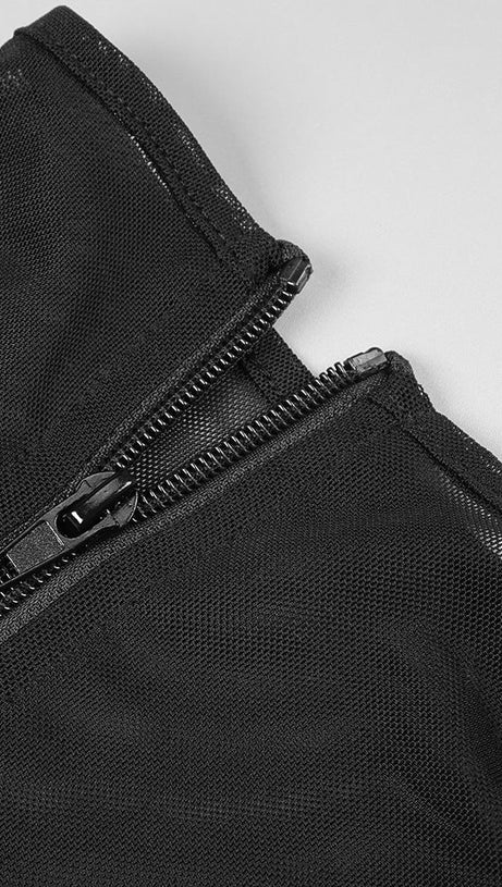 TASSEL SEQUIN BLACK CORSET MAXI DRESS