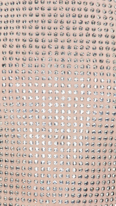 RUCHED SEQUIN BODYCON MAXI DRESS IN APRICOT