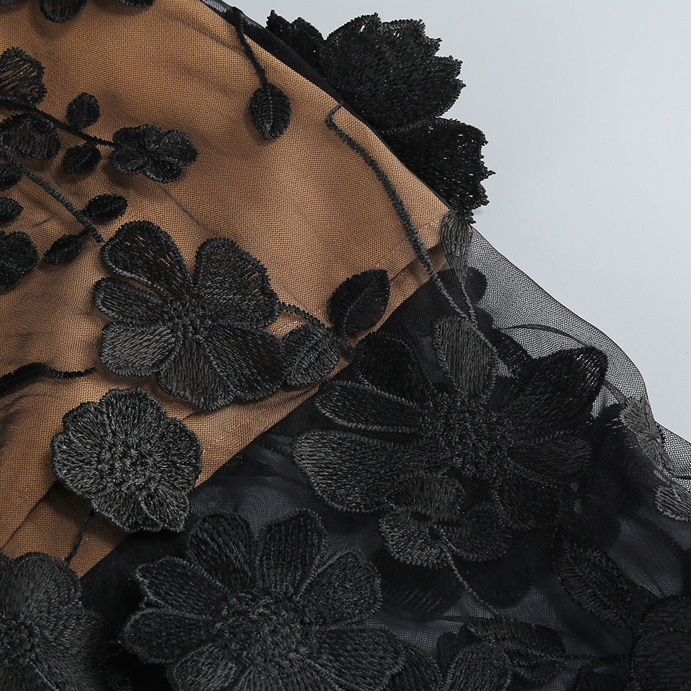 AIIZIE JASMINE STRAPLESS BLACK MAXI DRESS - product image