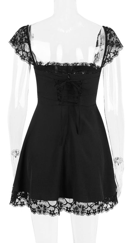 MINI ABITO IN PIZZO DI RASO
