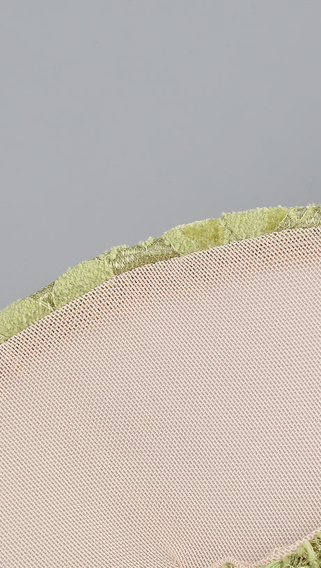 Grüne Midikleider mit Spitze und Kristallen