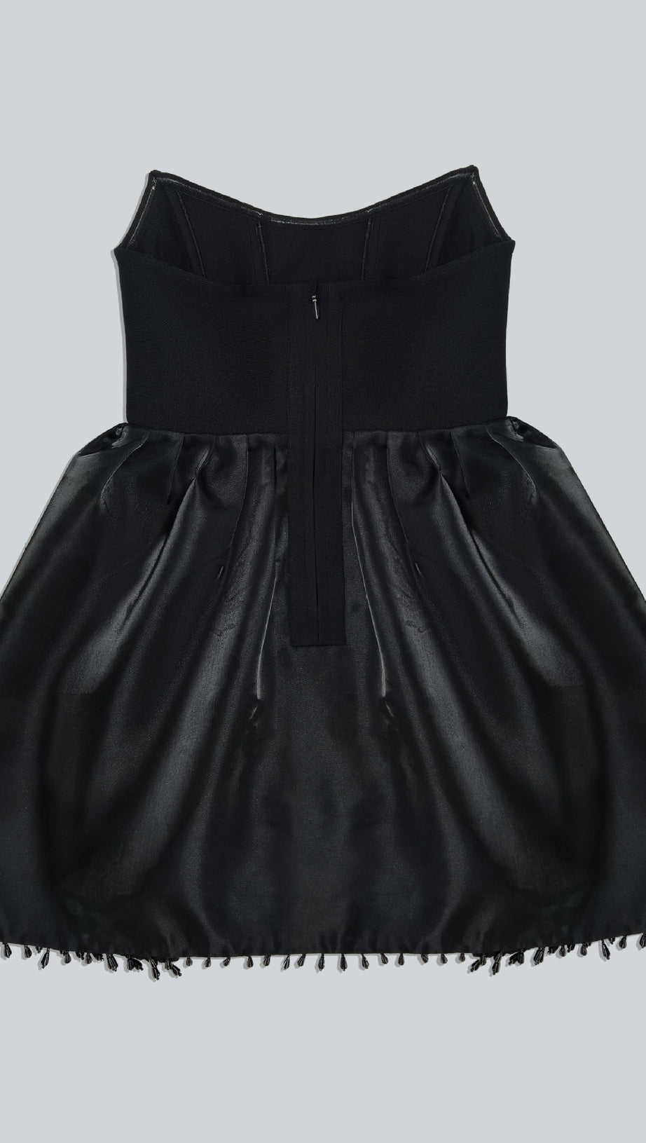 Perlenspitze Korsettkleid SCHWARZES Minikleid