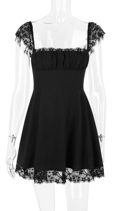 MINI ABITO IN PIZZO DI RASO