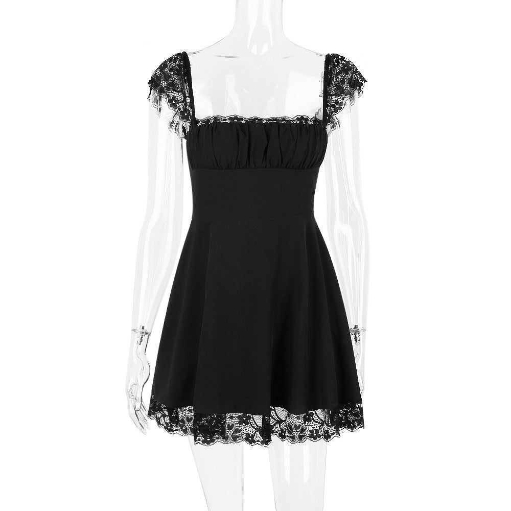 MINI ABITO IN PIZZO DI RASO