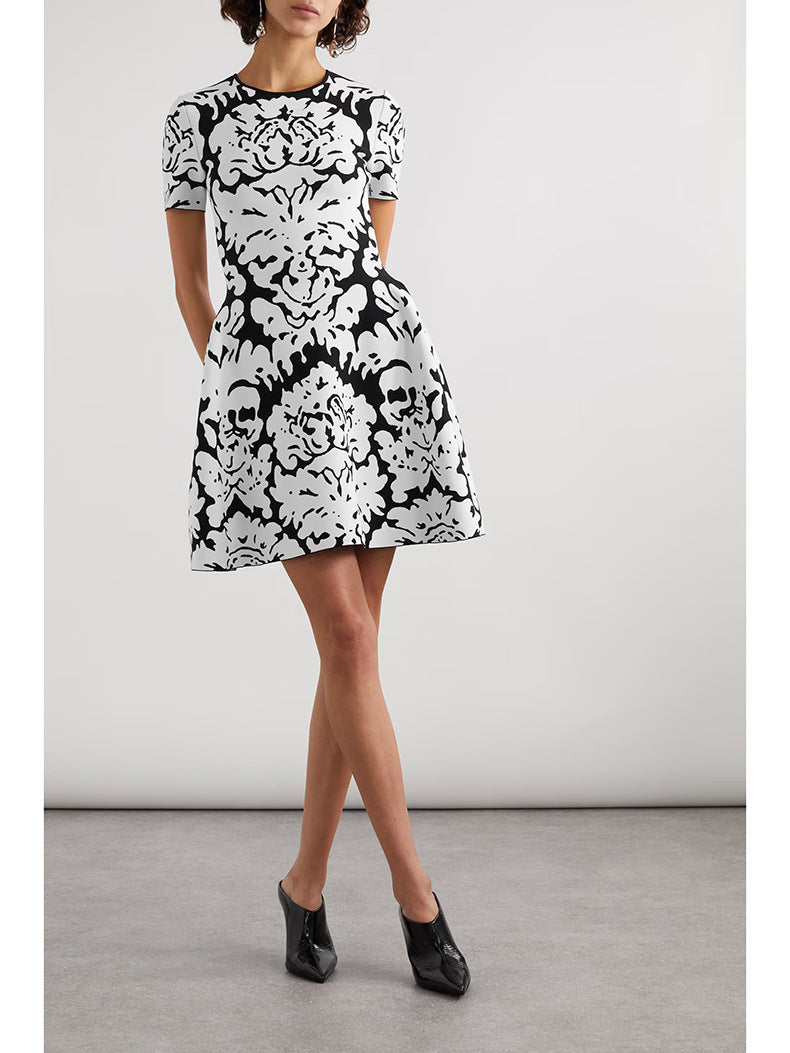 AIIZIE FLORAL-PATTERN STRETCH-KNIT MINI DRESS - product image