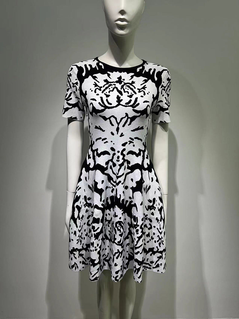 AIIZIE FLORAL-PATTERN STRETCH-KNIT MINI DRESS - product image