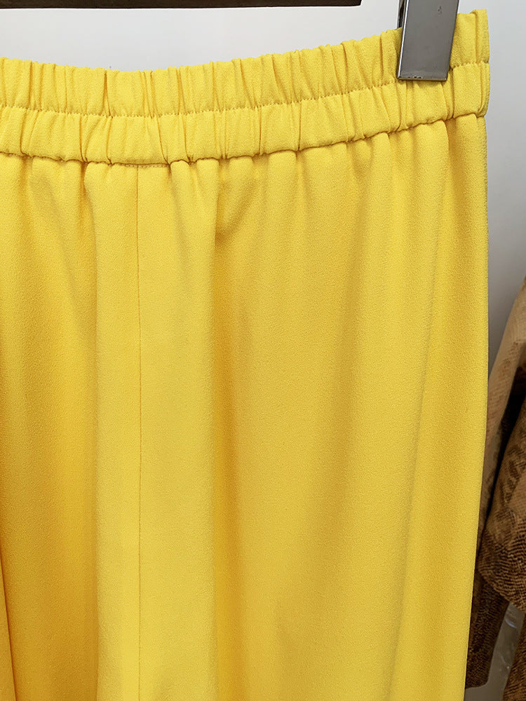AIIZIE YELLOW DOUBLE BREASTED PANTSUIT - product image