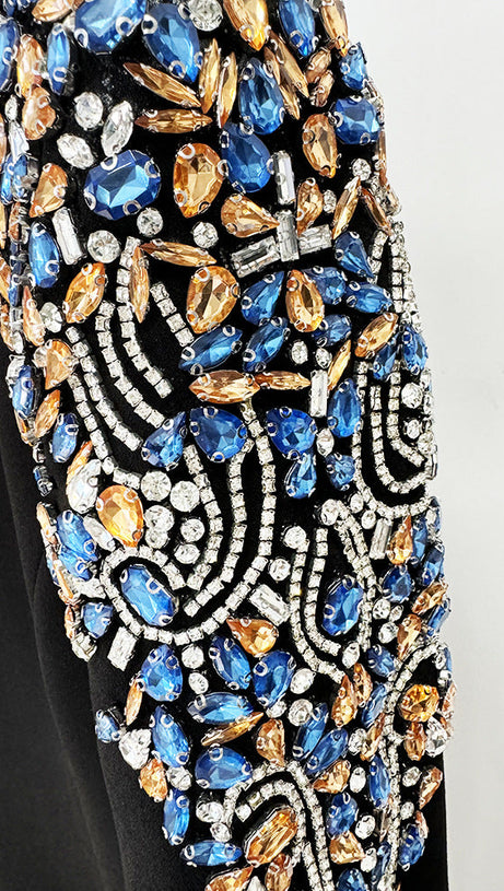 HARRIET MARTINI DROP CRYSTAL-EMBELLISHED MIDI DRESS