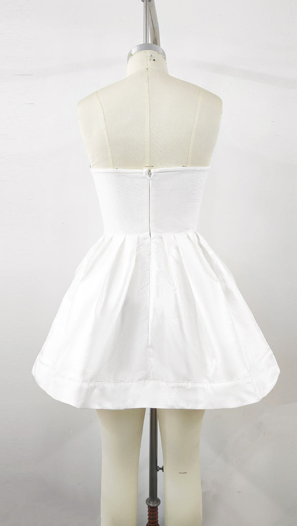 AIIZIE BOW DIAMOND BIRTHDAY EVENING MINI DRESS - product image